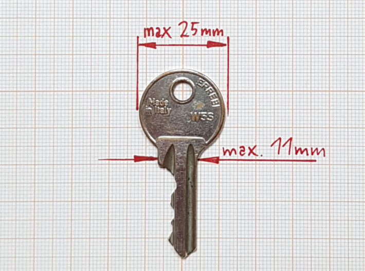 Weichenlaternen-Schlüsselkappe Wn 7 3d printed passende Schlüsselform