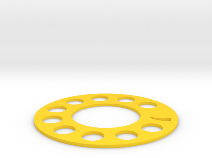 old telephone dial coaster 3d printed