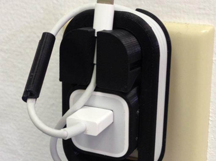 Part 2 of 4 - Folding Wall Dock - Plug Holder 3d printed Photo of FDM printed prototype
