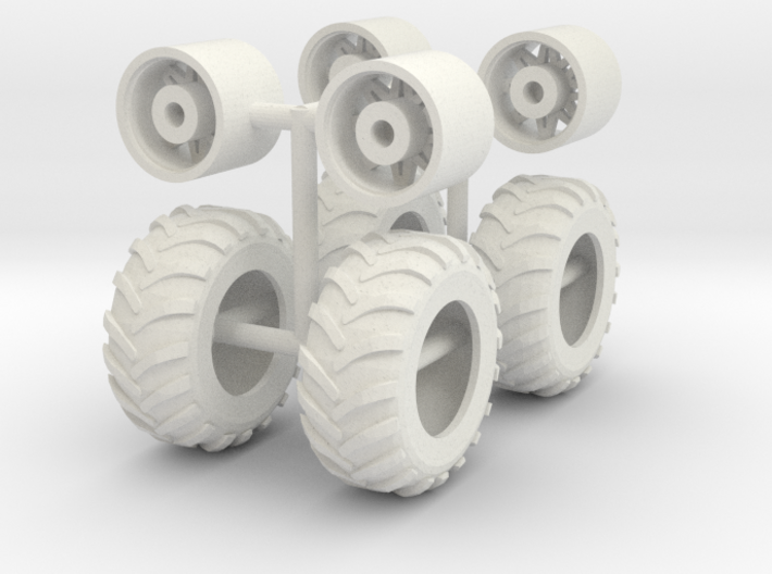 1/64th Farm float tires for Nuhn Manure Agitator 3d printed