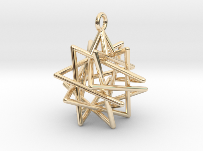 Tetrahedron Compound Pendant 3d printed