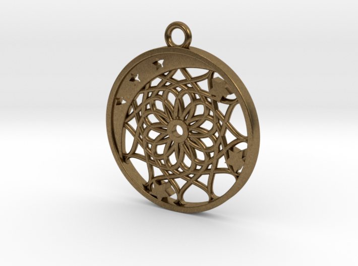Moon, Stars and Dream Catcher Pendant 3d printed