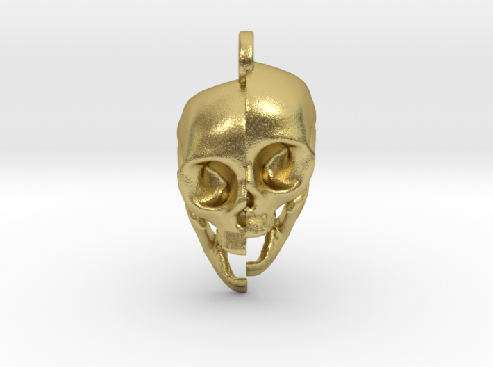 Split Skull Keychain/Pendant 3d printed