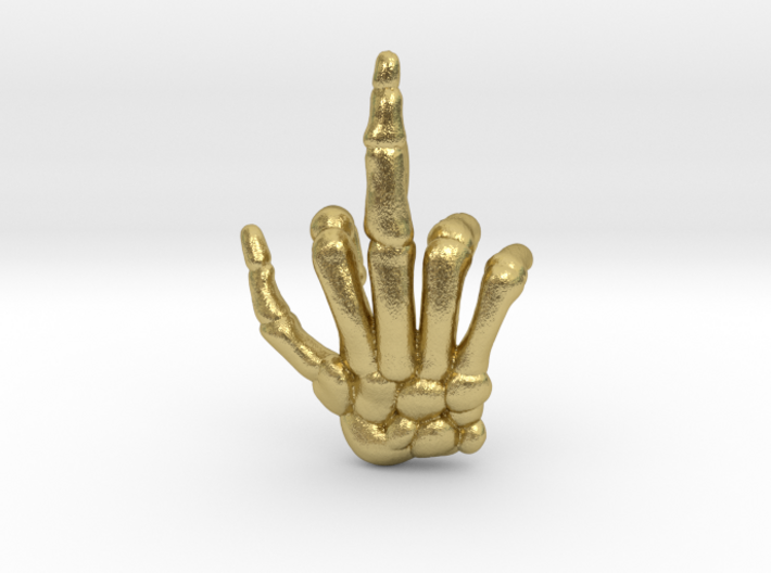 Skeletal Middle Finger Keychain/Pendant 3d printed