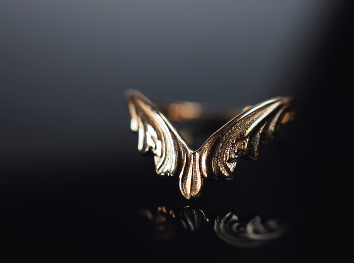 Willow Crown Contour Ring 3d printed