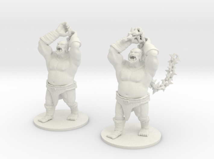 Ogre Chain Brute - With and Without Chain 3d printed 