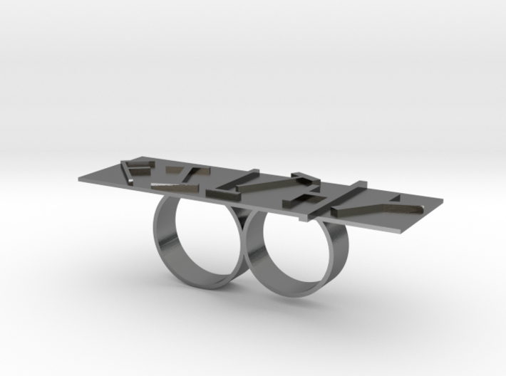 FILTHY double finger ring us size13 and 10 3d printed