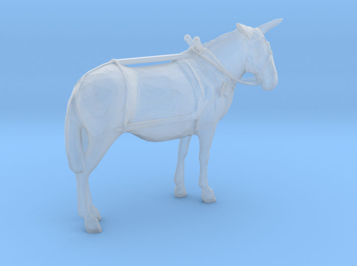 S Scale Mule with harness 3d printed This is a render not a picture
