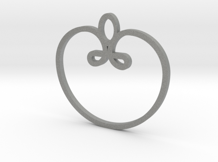 heart, apple pendant 3d printed