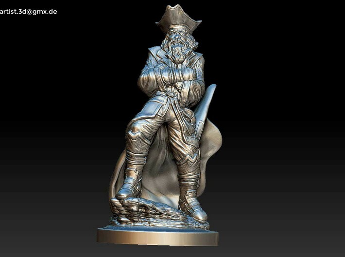 Pirate Captain figurine 3d printed 