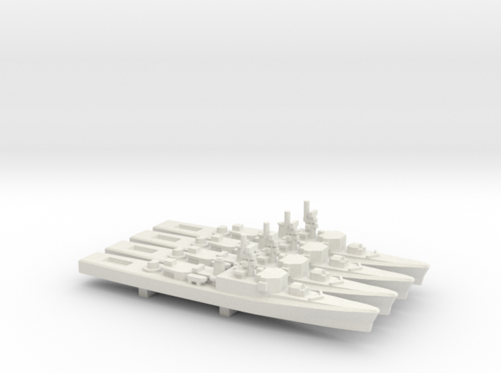 Mackenzie-class destroyer x 4, 1/1800 3d printed