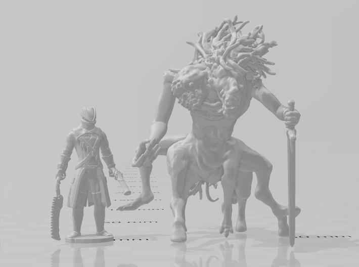 Bloodborne Ludwig 55mm miniature for games and rpg 3d printed 