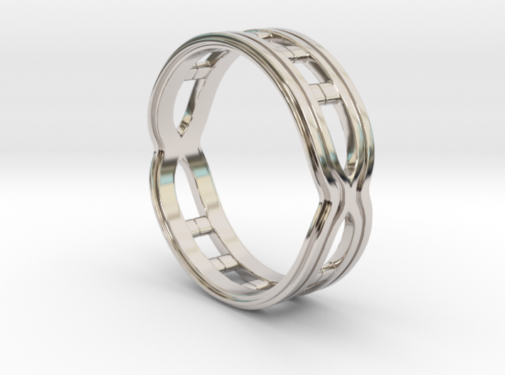 Women's (Helix) Band Ring 3d printed