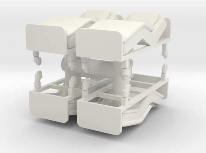 Hospital Bed (x4) 1/72 3d printed