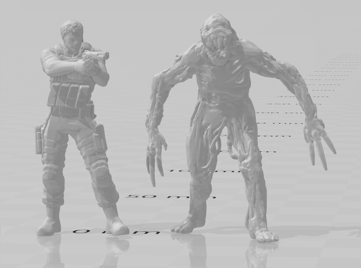 Resident Evil Molded miniature for games and rpg 3d printed