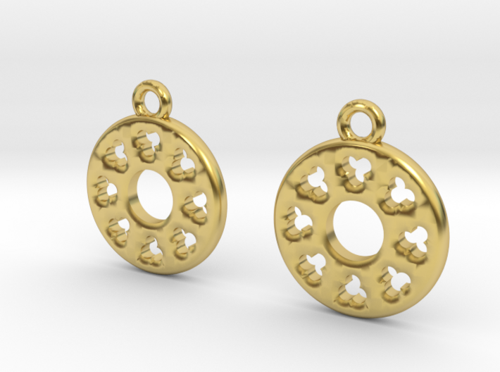 Rosette type 3 [earrings] 3d printed