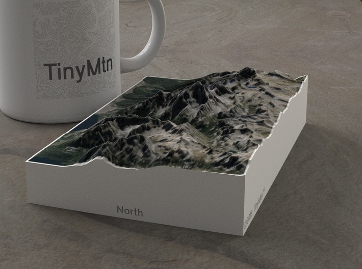 Grand Tetons, Wyoming, USA, 1:100000 Explorer 3d printed 