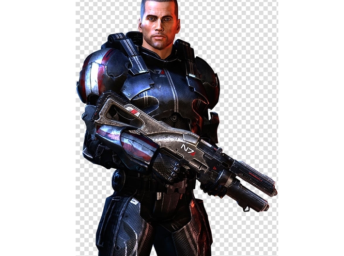 Mass Effect Commander Shepard miniature games rpg 3d printed 