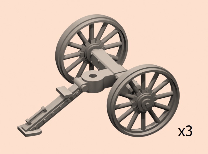 Steampunk gun carriages 3d printed