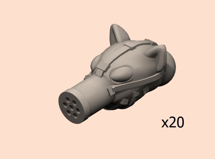 28mm fantasy rodent gas mask x20 3d printed