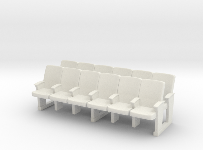 Cinema seats 01 . 1:43 Scale (HO) 3d printed 