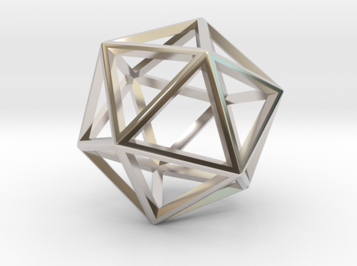 Wireframe Polyhedral Charm D20/Icosahedron 3d printed