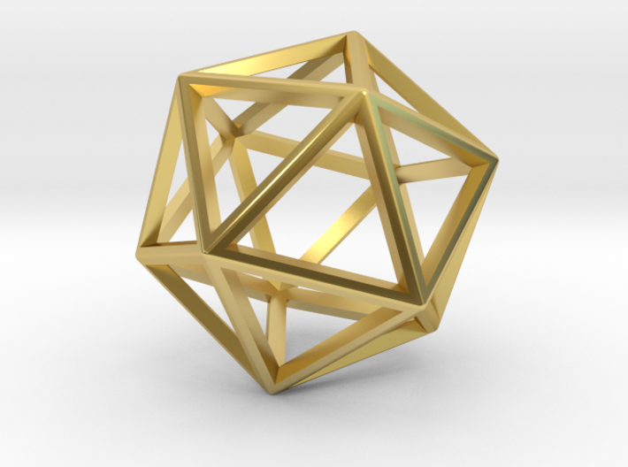 Wireframe Polyhedral Charm D20/Icosahedron 3d printed