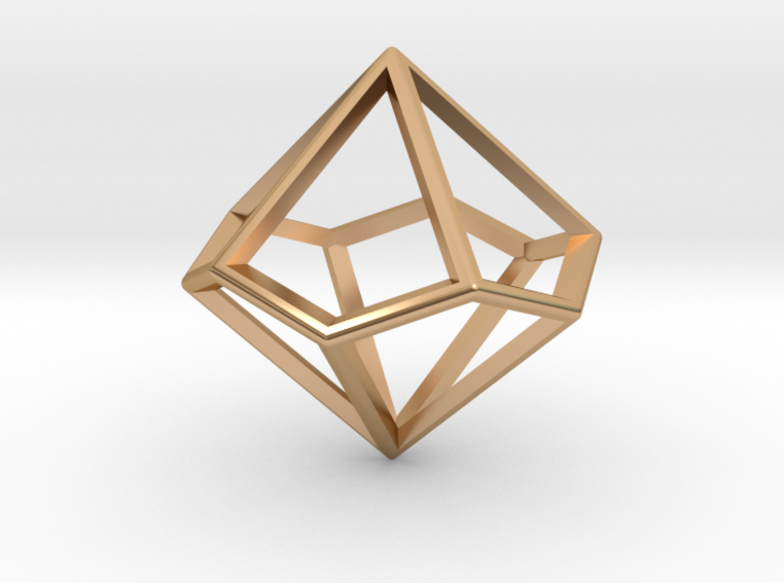 Wireframe Polyhedral Charm D10/Decahedron 3d printed
