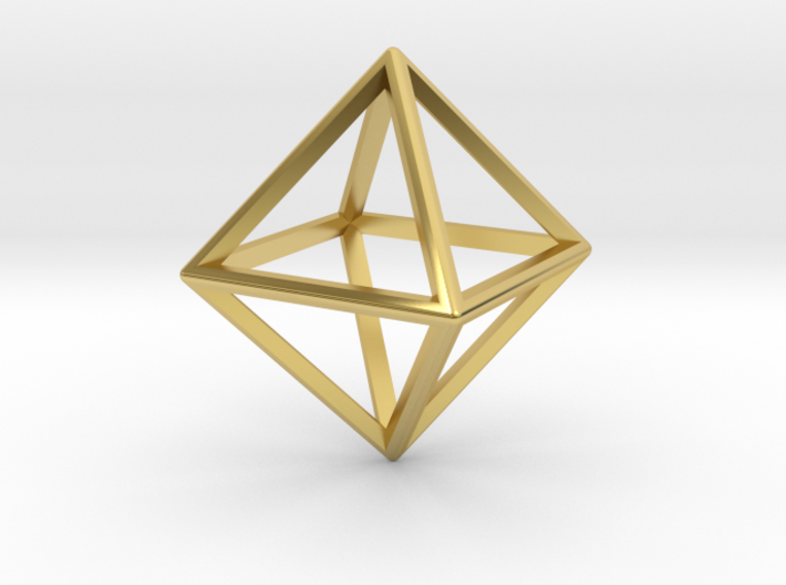 Wireframe Polyhedral Charm D8/Octahedron 3d printed