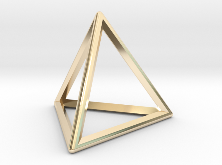 Wireframe Polyhedral Charm D4/Tetrahedron 3d printed