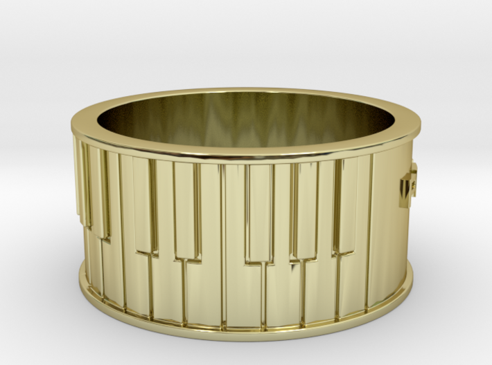 Piano Ring (Personalized inscription) 3d printed