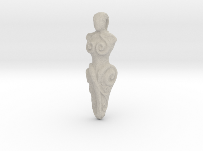 Spiral Goddess Pendant 3d printed