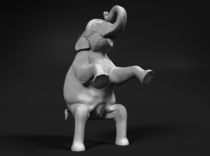 Indian Elephant 1:43 Sitting Female 3d printed