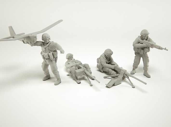 1:144 Soldiers Combat 3 Group 20 - 24 3d printed
