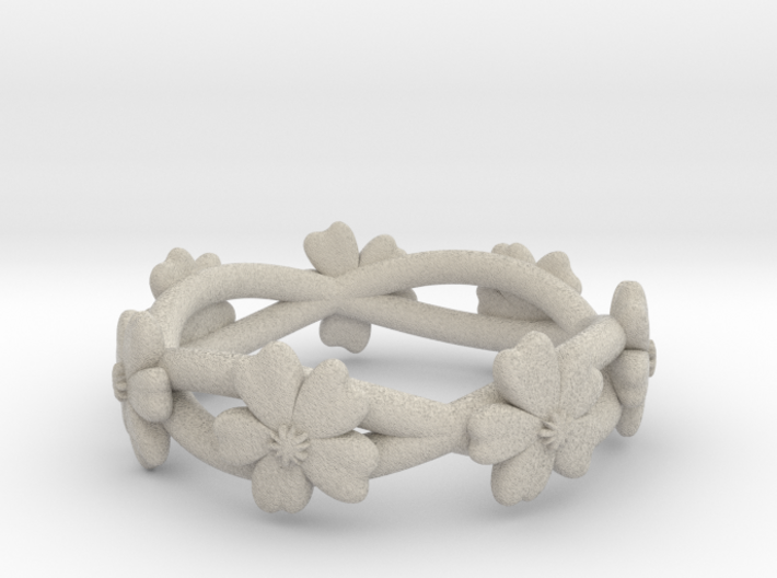 Forget Me Not Ring 3d printed