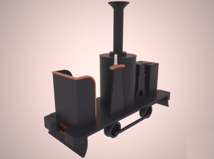 009 Static Redstone Vertical Boiler Locomotive 3d printed 