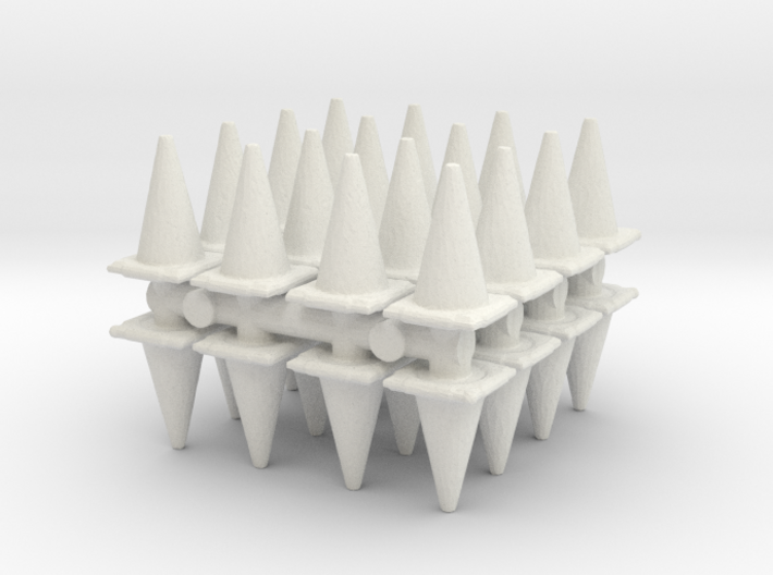 Traffic Cones (x32) 1/100 3d printed