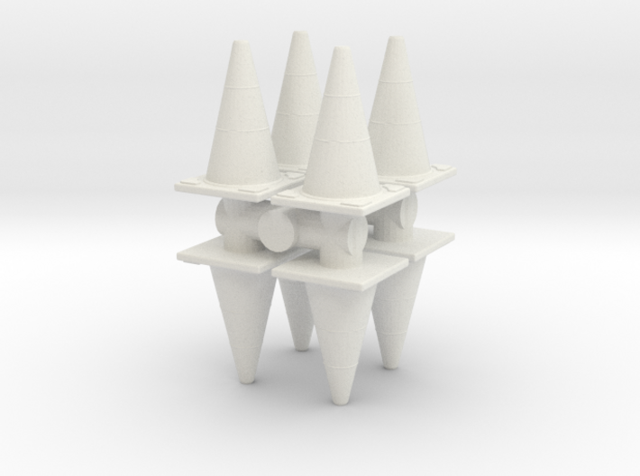 Traffic Cones (x8) 1/56 3d printed