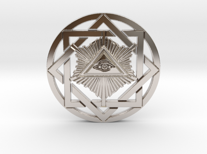 Eye of Providence Barter &amp; Trade Faux Coin Hollow 3d printed