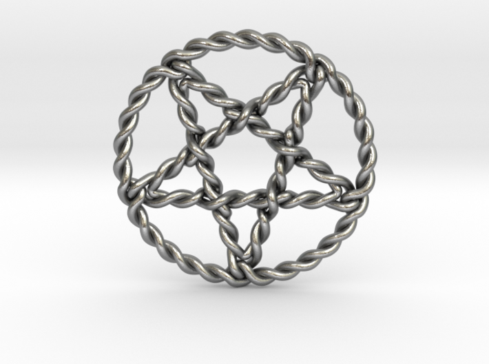 Twisted Pentagram Pendant 3d printed