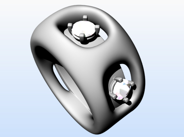 Wedding Ring with Airbags_size 12 3d printed