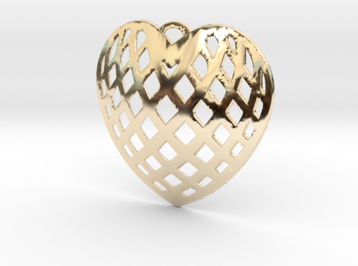 KTFHP01 Filigree Heart Pendant Jewelry 3d printed