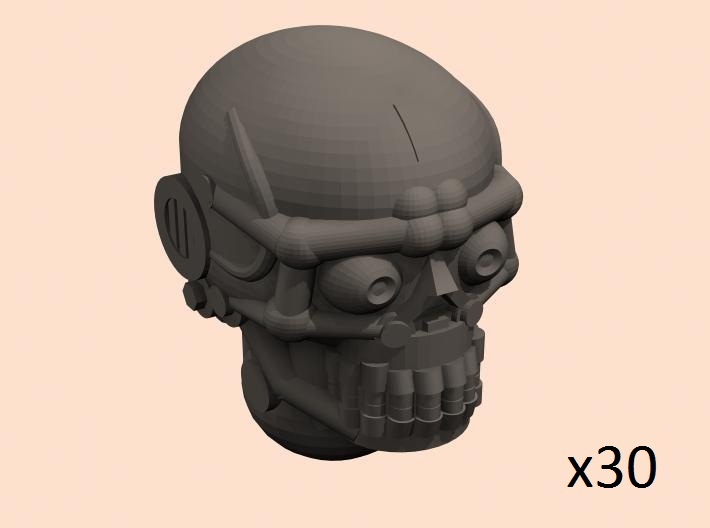28mm robo skull heads x30 3d printed