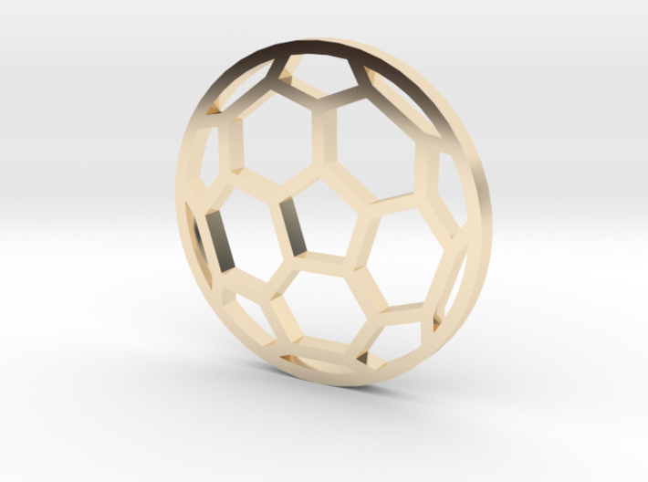 Soccer Ball - flat- outline 3d printed