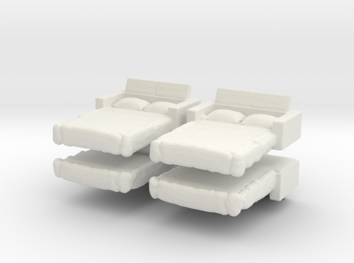 Sofa Bed (x4) 1/200 3d printed