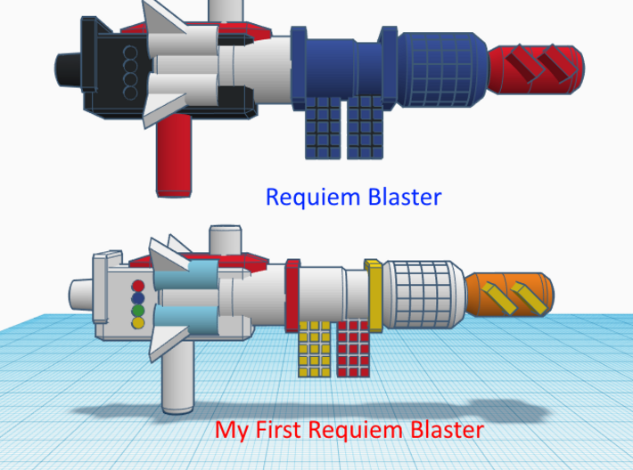 Requiem Blaster 3d printed 