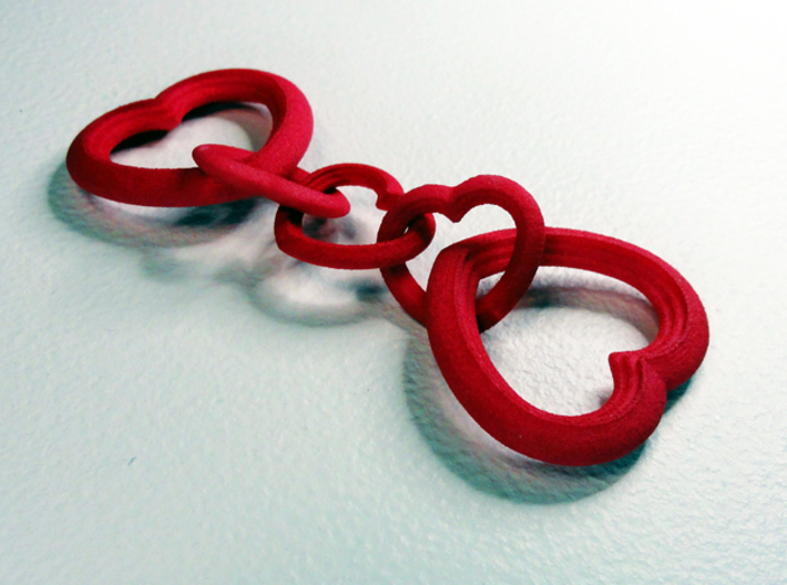 Valentine's Interlocking Hearts 3d printed