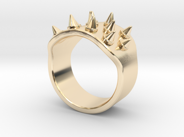 Spiked Armor Ring_A 3d printed
