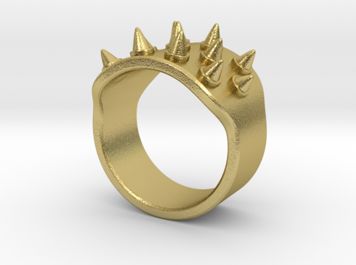 Spiked Armor Ring_A 3d printed