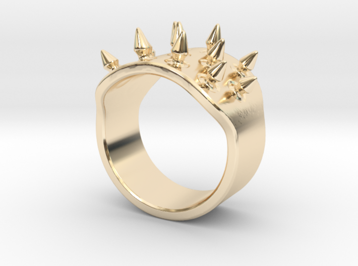 Spiked Armor Ring_B 3d printed